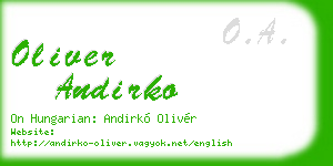 oliver andirko business card